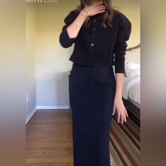 Zara shoulder pad knit cardigan - Picture 6 of 15